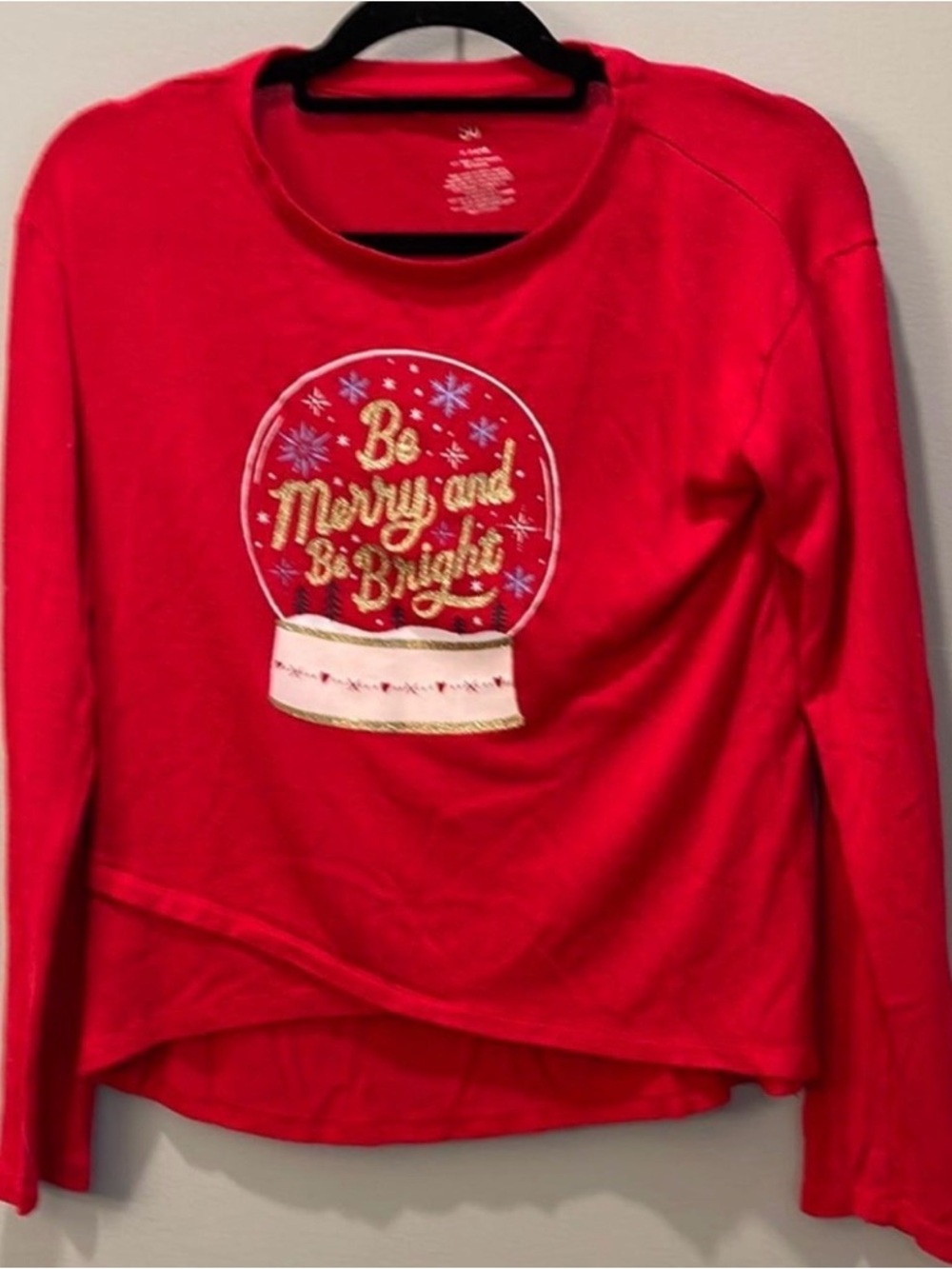 Girls' Kohl’s So Red Holiday Snowglobe Long-Sleeve Tee
